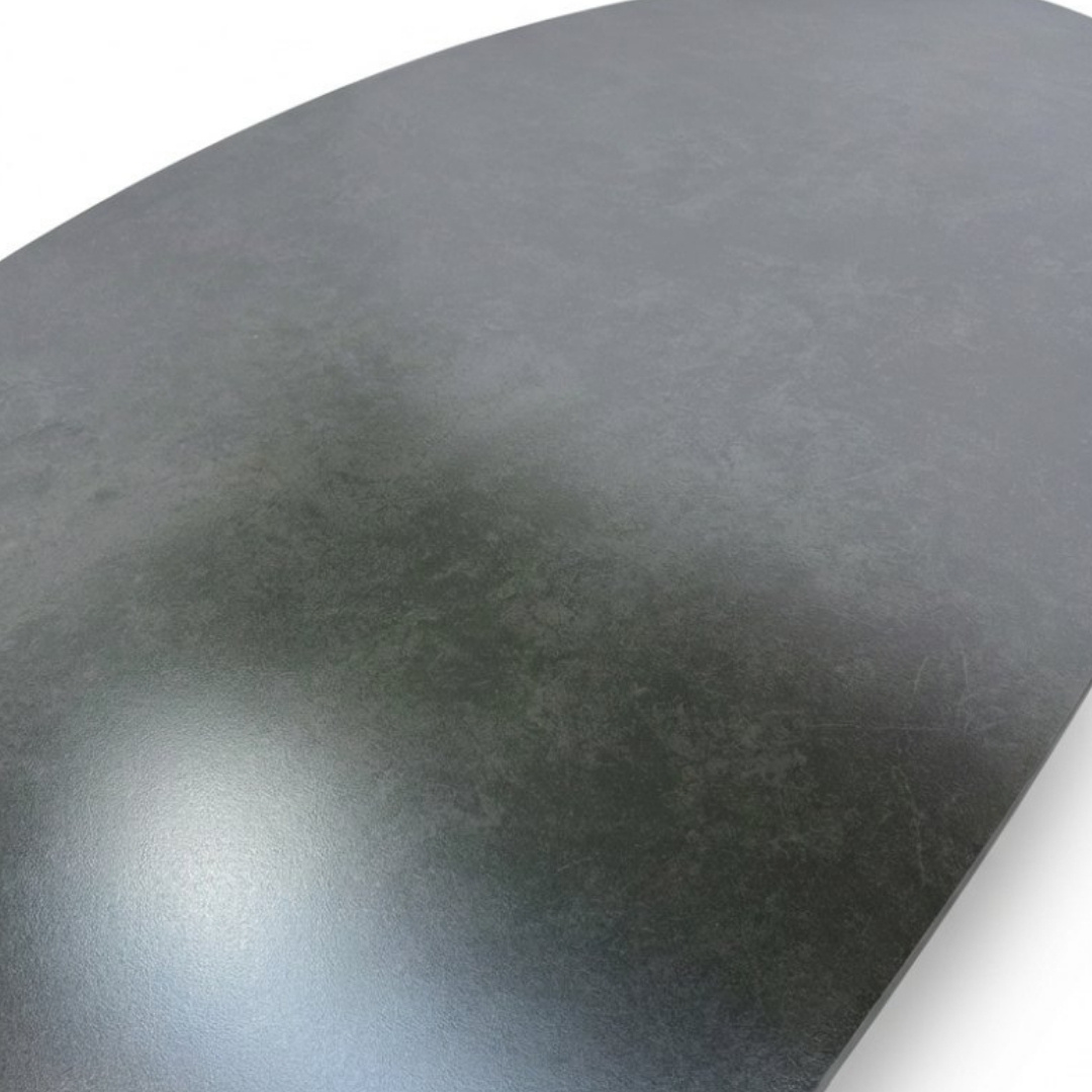 Firenze dining tuintafel 6 personen | sintered stone + aluminium | antraciet | 220cm ovaal