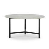 Logan koffietafel | sintered stone + aluminium | Marble Grey | 75cm rond