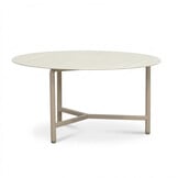 Logan koffietafel | sintered stone + aluminium | Marble Latte | 75cm rond