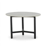 Logan koffietafel | sintered stone + aluminium | Marble Grey | 50cm rond