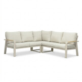 Lola hoek loungeset 5 personen | aluminium + polywood | beige | 3-delig - 220x220cm