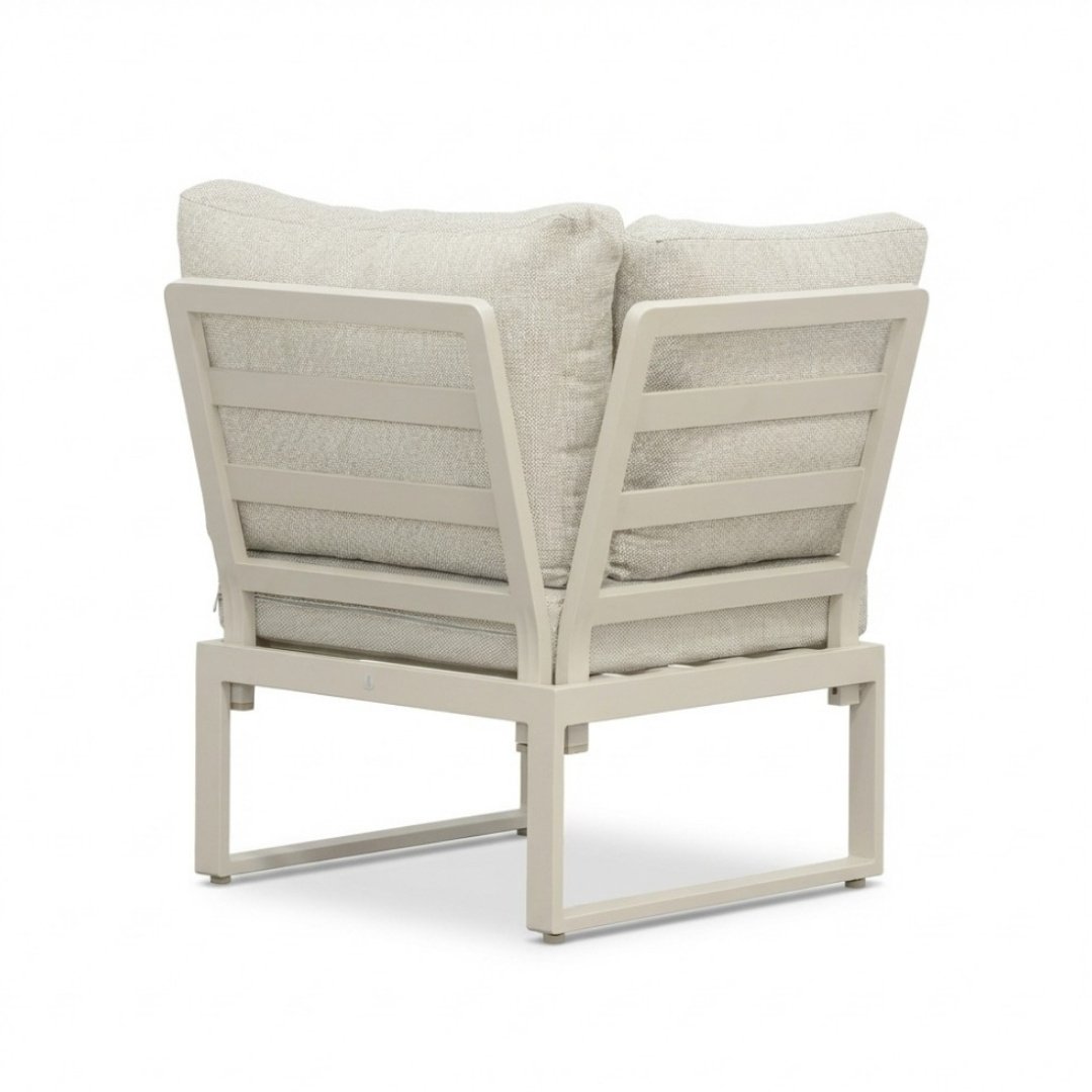 Lola hoek loungeset 5 personen | aluminium + polywood | beige | 3-delig - 220x220cm