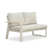 Lola hoek loungeset 5 personen | aluminium + polywood | beige | 3-delig - 220x220cm