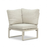 Lola hoek loungeset 5 personen incl. tafel | aluminium + polywood | beige | 4-delig - 220x220cm