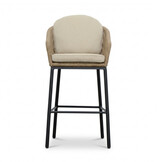 Mara dining barstoel | touw + aluminium | Sahara Dust