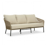 Mara stoel-bank loungeset 5 personen incl. Logan tafels | touw + aluminium | Sahara Dust | 5-delig