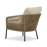 Mara stoel-bank loungeset 5 personen | touw + aluminium | Sahara Dust | 3-delig