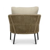 Mara stoel-bank loungeset 5 personen | touw + aluminium | Sahara Dust | 3-delig