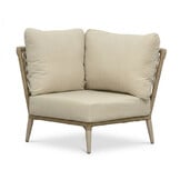 Palermo hoek loungeset 5 personen | aluminium + touw | Sandstone | 3-delig - 230x230cm