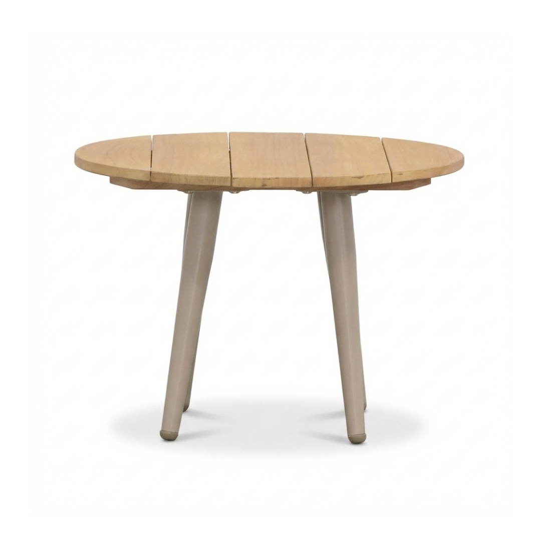 Palermo hoek loungeset 5 personen incl. tafels | aluminium + touw | Sandstone | 5-delig - 230x230cm