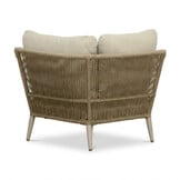 Palermo hoek loungeset 5 personen incl. tussenelement | aluminium + touw | Sandstone | 4-delig