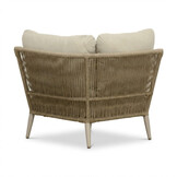 Palermo hoek loungeset incl. tussenelement en tafels | aluminium + touw | Sandstone | 5-delig