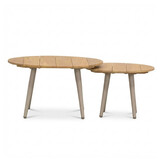 Palermo hoek loungeset incl. tussenelement en tafels | aluminium + touw | Sandstone | 5-delig