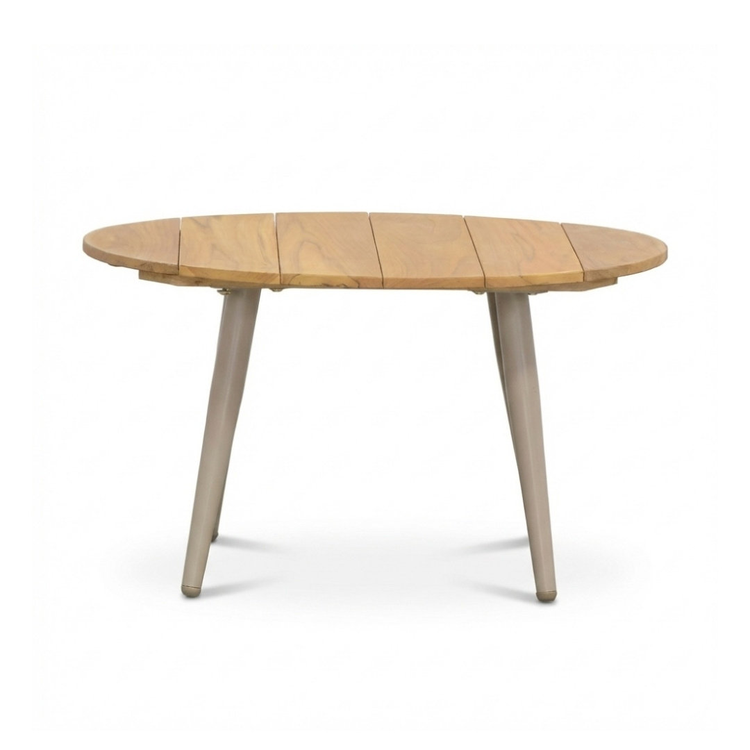 Palermo hoek loungeset incl. tussenelement en tafels | aluminium + touw | Sandstone | 5-delig