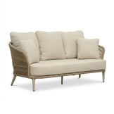 Palermo stoel-bank loungeset incl. tafels | aluminium + touw | Sandstone | 5-delig