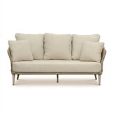 Palermo stoel-bank loungeset incl. tafels | aluminium + touw | Sandstone | 5-delig