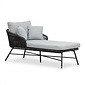 BUITEN living Tulum ligbed | touw + aluminium | Stone Grey