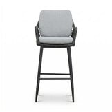 Valencia dining barstoel | touw + aluminium | Stone Grey