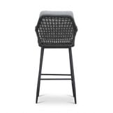 Valencia dining barstoel | touw + aluminium | Stone Grey