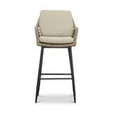 Valencia dining barstoel | touw + aluminium | Sahara Dust