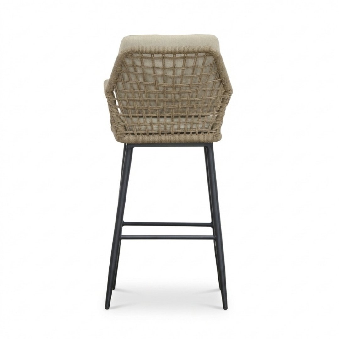 Valencia dining barstoel | touw + aluminium | Sahara Dust