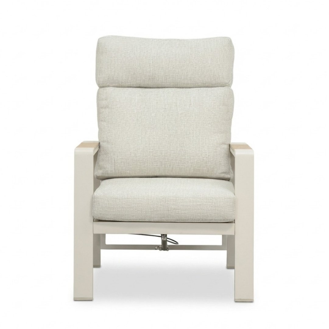 Manhattan loungestoel beige | aluminium + polywood | beige