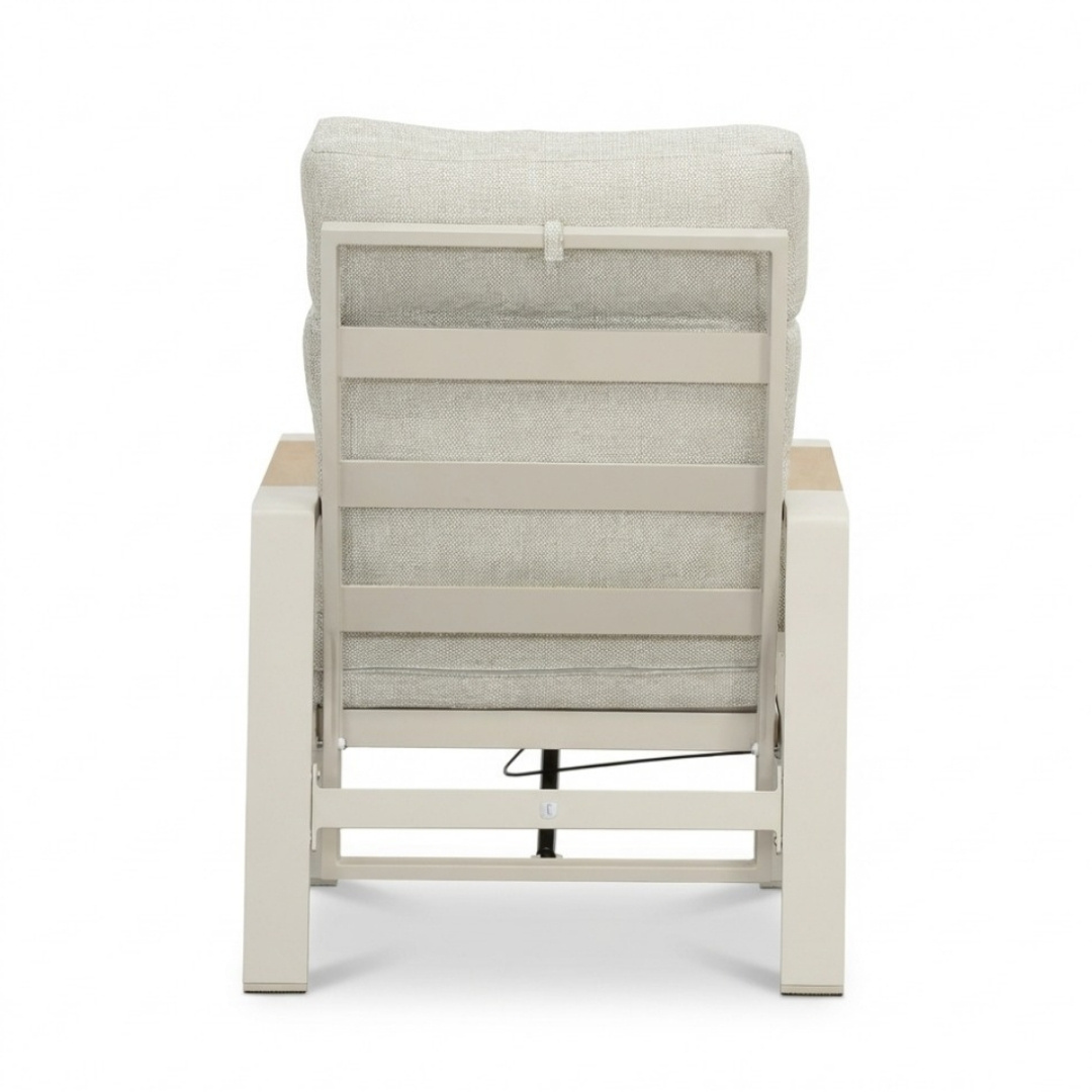 Manhattan loungestoel beige | aluminium + polywood | beige