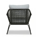 Valencia stoel-bank loungeset 5 personen | touw + aluminium | Stone Grey | 3-delig