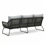Valencia stoel-bank loungeset 5 personen | touw + aluminium | Stone Grey | 3-delig