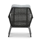 Valencia loungestoel | touw + aluminium | Stone Grey