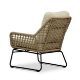 Valencia loungestoel | touw + aluminium | Sahara Dust