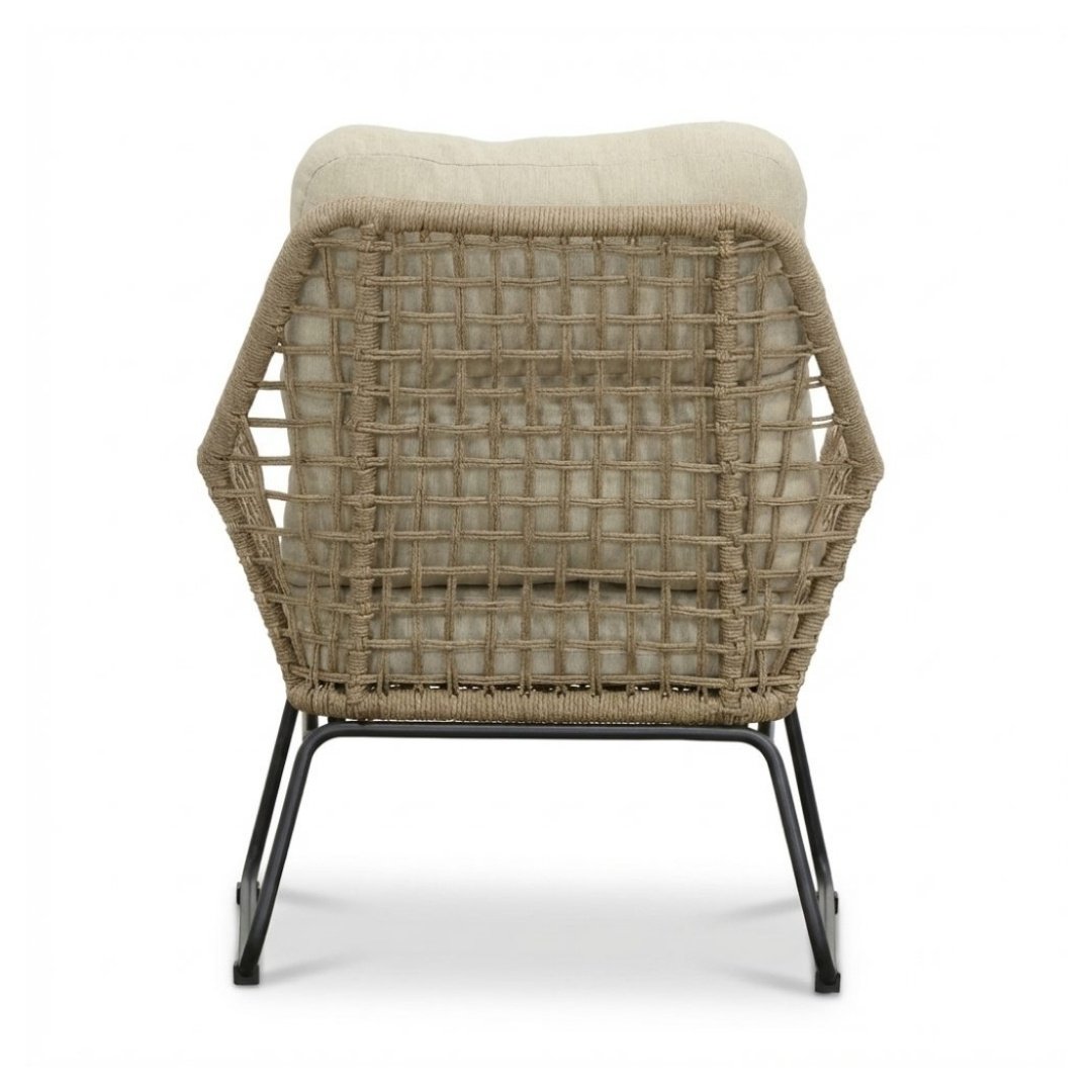 Valencia loungestoel | touw + aluminium | Sahara Dust