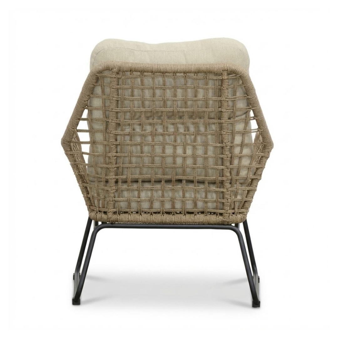 Valencia loungestoel | touw + aluminium | Sahara Dust