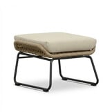 Valencia loungestoel incl. voetenbank | touw + aluminium | Sahara Dust