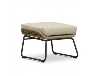 Valencia voetenbank | touw + aluminium | Sahara Dust