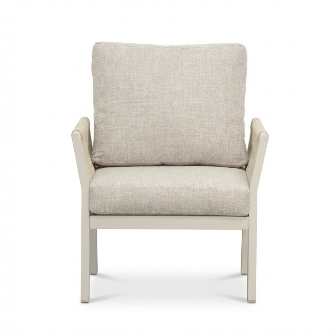 Venezia hoek loungeset incl. stoel 7 personen | aluminium + touw | beige | 5-delig - 267x207cm