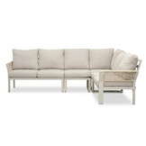 Venezia hoek loungeset incl. stoel 7 personen | aluminium + touw | beige | 5-delig - 267x207cm