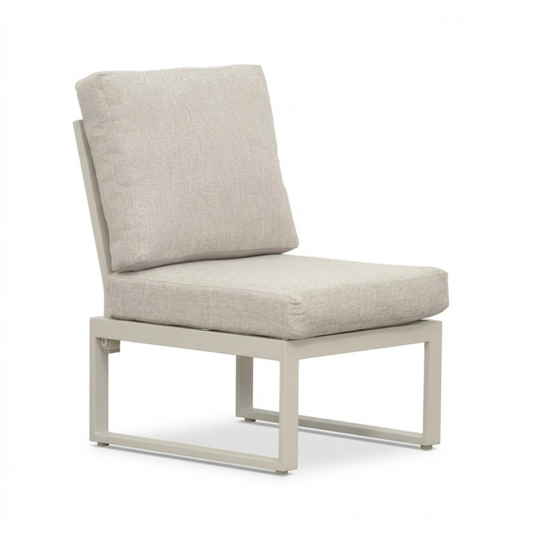 Venezia hoek loungeset 6 personen | aluminium + touw | beige | 4-delig - 267x207cm