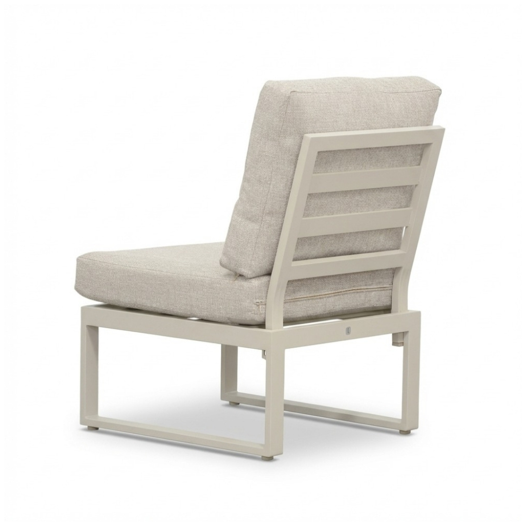 Venezia hoek loungeset 6 personen | aluminium + touw | beige | 4-delig - 267x207cm