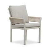 Venezia dining tuinstoel | aluminium + touw | beige