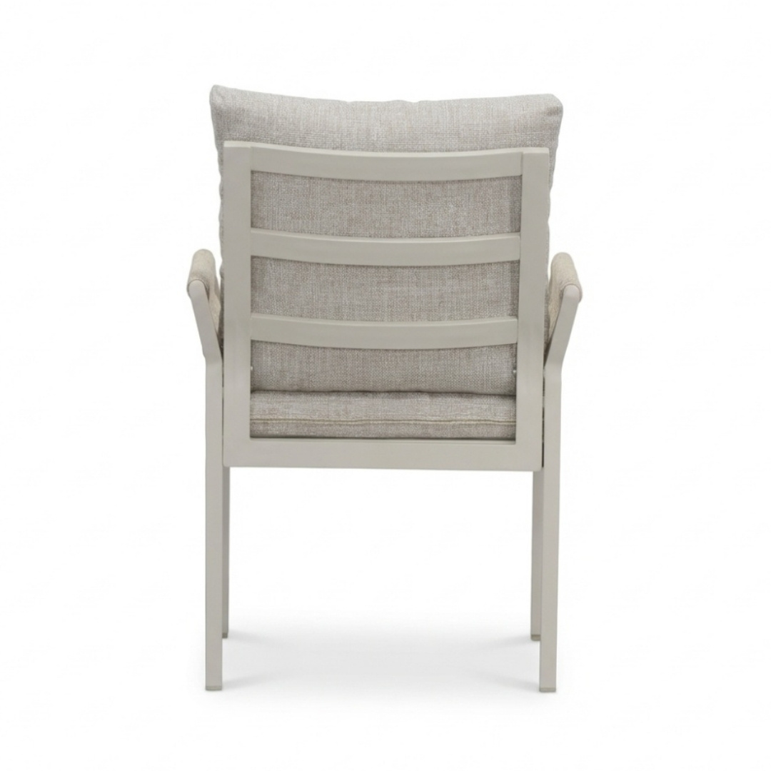 Venezia dining tuinstoel | aluminium + touw | beige