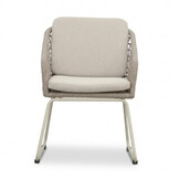 Tulum dining tuinstoel | touw + aluminium | Almond Beige