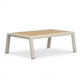 Manhattan stoel-bank loungeset - verstelbaar incl. tafel | aluminium + polywood | beige | 4-delig