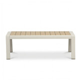 Manhattan stoel-bank loungeset - verstelbaar incl. tafel | aluminium + polywood | beige | 4-delig