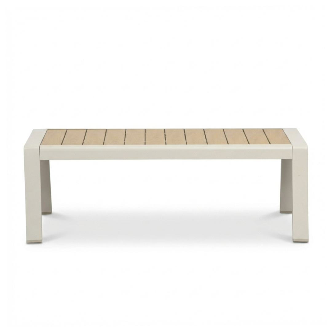 Manhattan loungetafel | aluminium + polywood | beige | 113x62cm