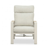 Manhattan stoel-bank loungeset - verstelbaar 5 personen | aluminium + polywood | beige | 3-delig