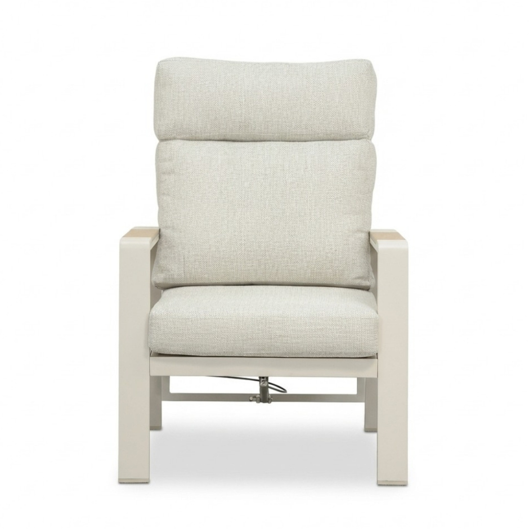 Manhattan stoel-bank loungeset - verstelbaar 5 personen | aluminium + polywood | beige | 3-delig