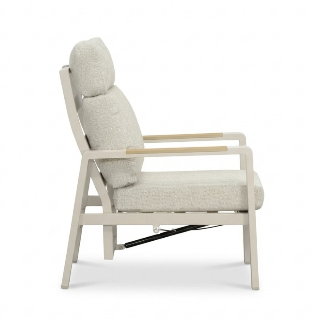 Manhattan loungestoel tuin set van 2 | aluminium + polywood | beige