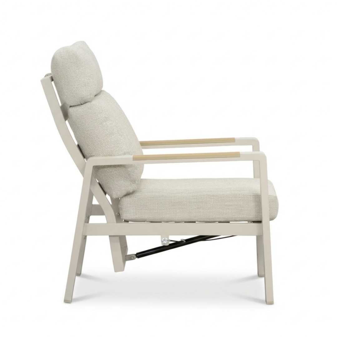 Manhattan loungestoel tuin set van 2 | aluminium + polywood | beige
