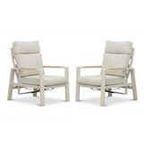 Manhattan loungestoel tuin set van 2 | aluminium + polywood | beige